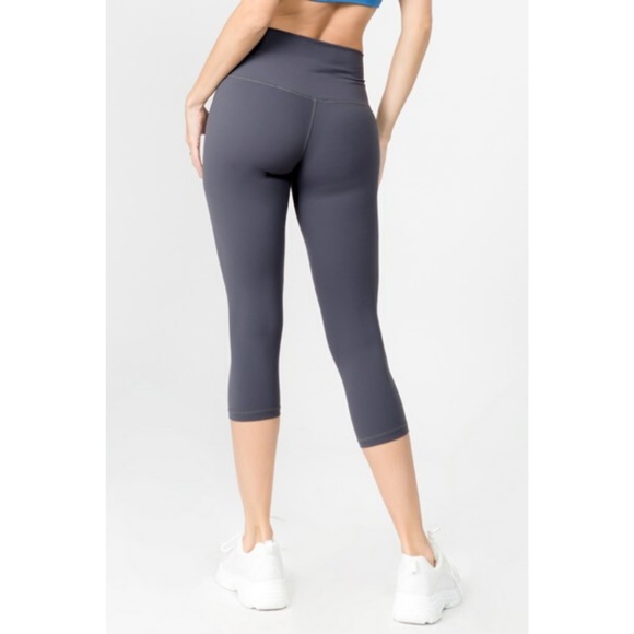 High Waist Leggings Workout Gym Yoga Fitness Capri - Picture 3 of 6